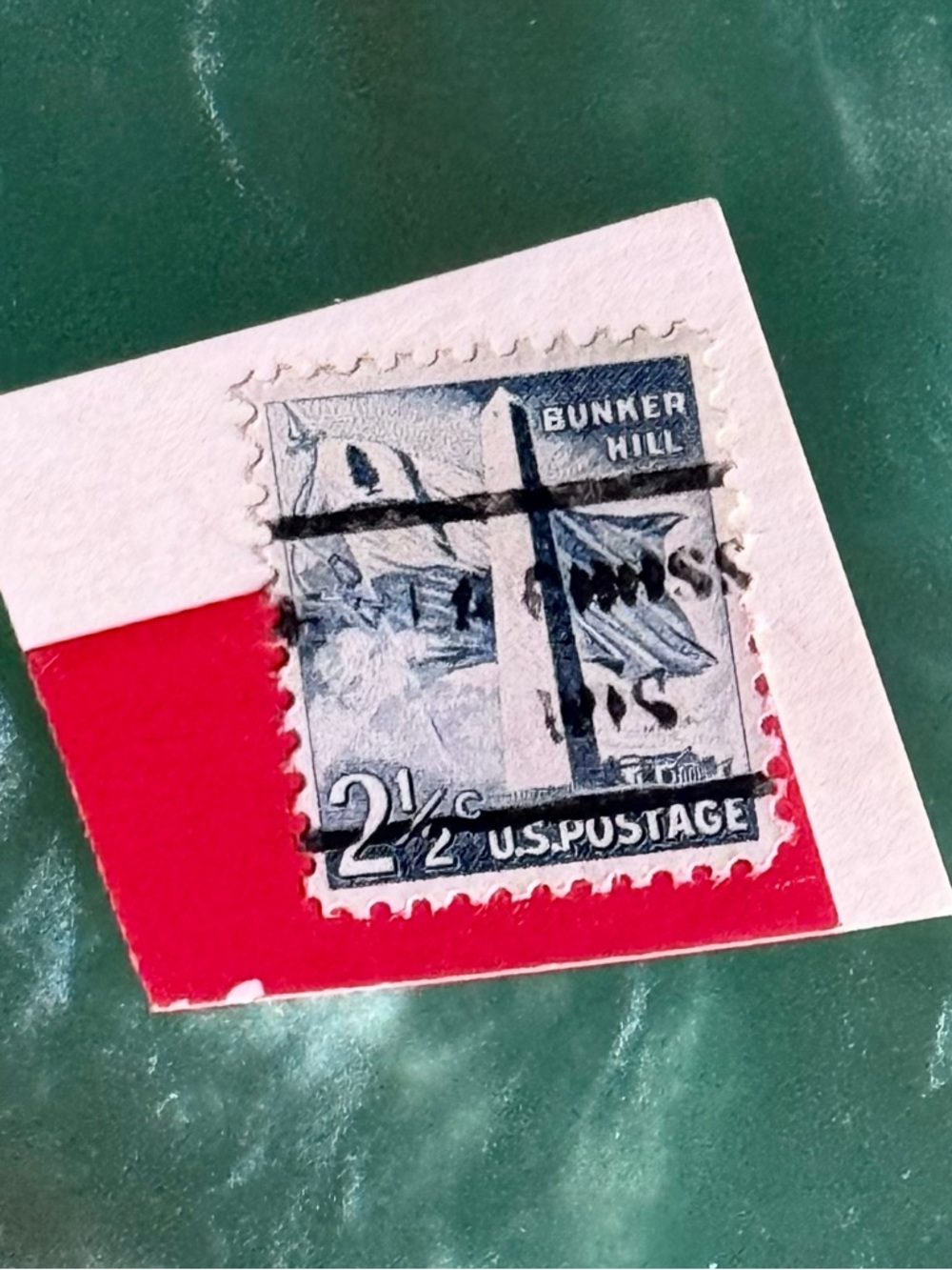Vintage - 2.5c Bunker Hill Monument 1959 Postage Stamp, Boston Massachusetts Art